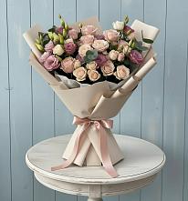 Букет цветов из:  Розы и Лизиантусы #REPLACE_PRED# Краснохолмский