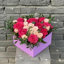 Цветочная композиция из Розы в коробке в Краснохолмский