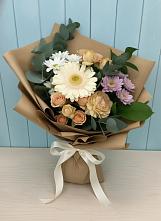Букет цветов из:  Герберы и Хризантемы в Краснохолмский
