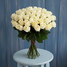 Букет 51 Белая роза Эдлесс Лав в Краснохолмский