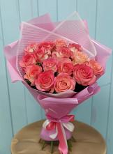 Букет 15 Розовых роз Равель #REPLACE_PRED# Краснохолмский